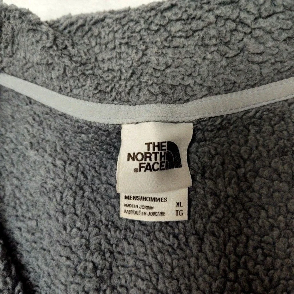 The North Face Vest Mens XL Gray Gordon Lyons Quilted Fleece Full Zip Pockets